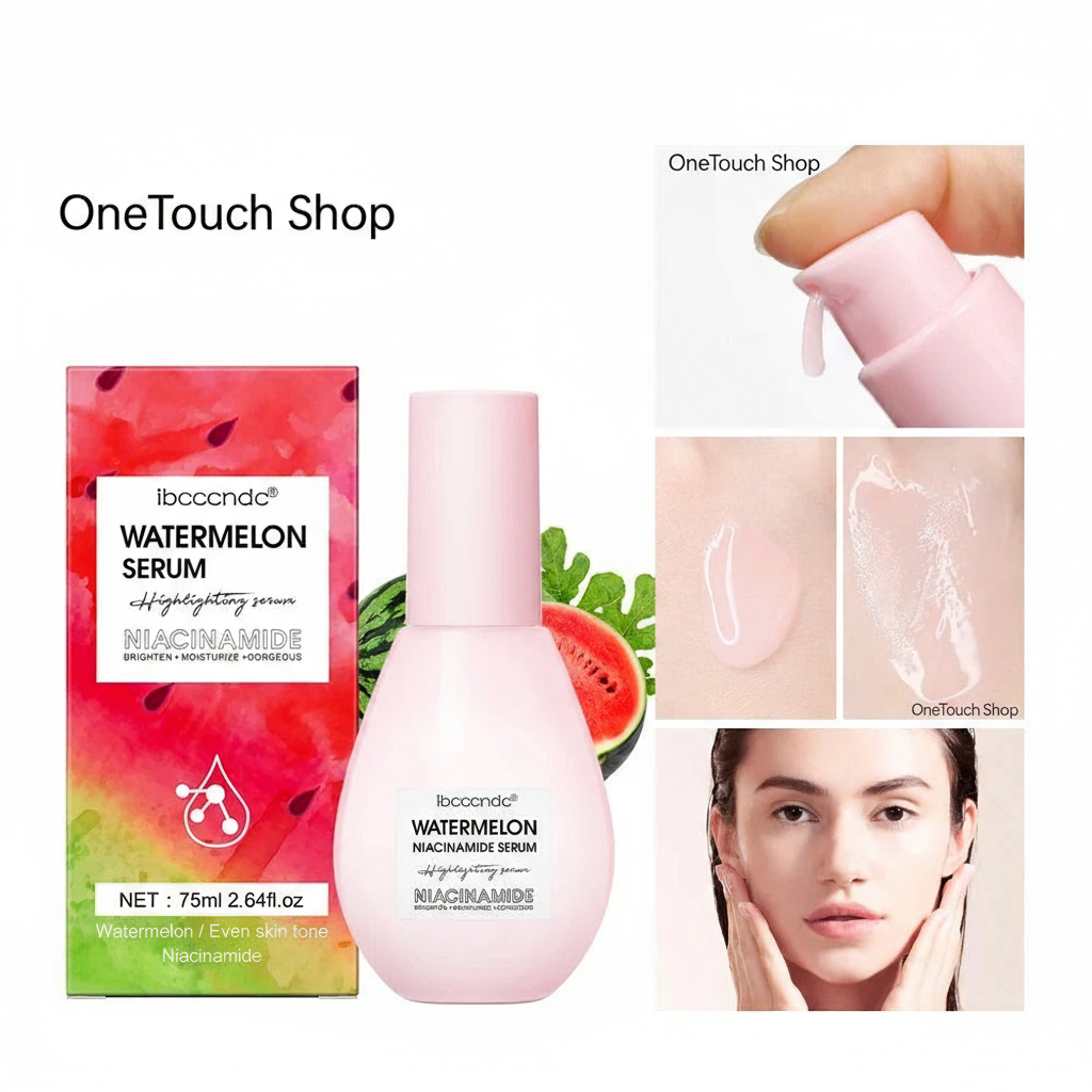 75ml Watermelon Glow Niacinamide Dew Drops Face Serum Hydrating Hyaluronic Acid Skin Care Serum Liquid Highlighter for Dewy